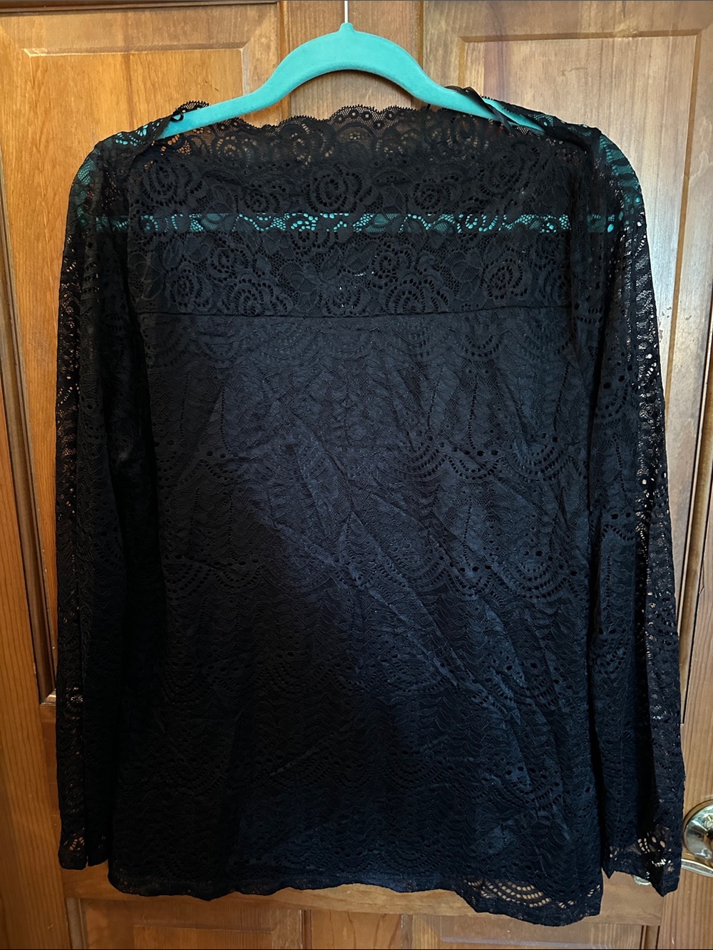 Adiva Black Lace Long-Sleeve Dress